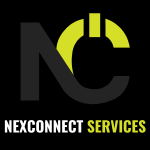 nex connect official logo with black bg